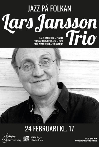 Affisch för Jazz på folkan: Lars Jansson trio