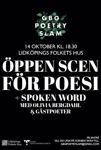 Affisch för Öppen scen för poesi + Spoken Word