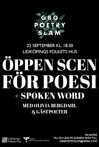 Affisch för Öppen scen för poesi + Spoken word